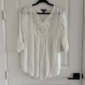 A Pea in the Pod White Maternity Blouse